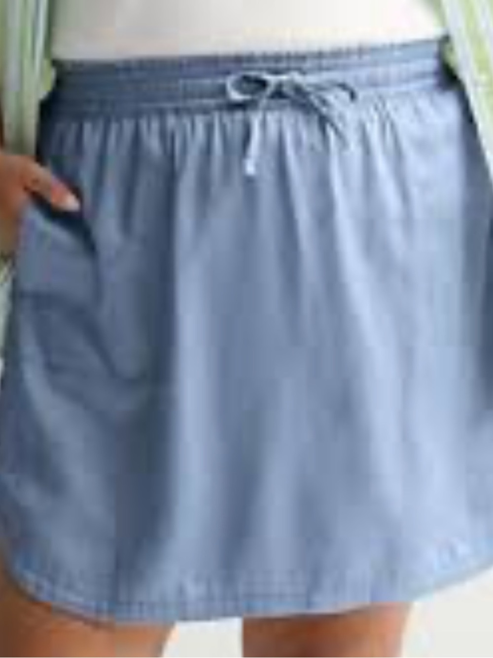 Sonoma Light Blue Drawstring Mini Skirt